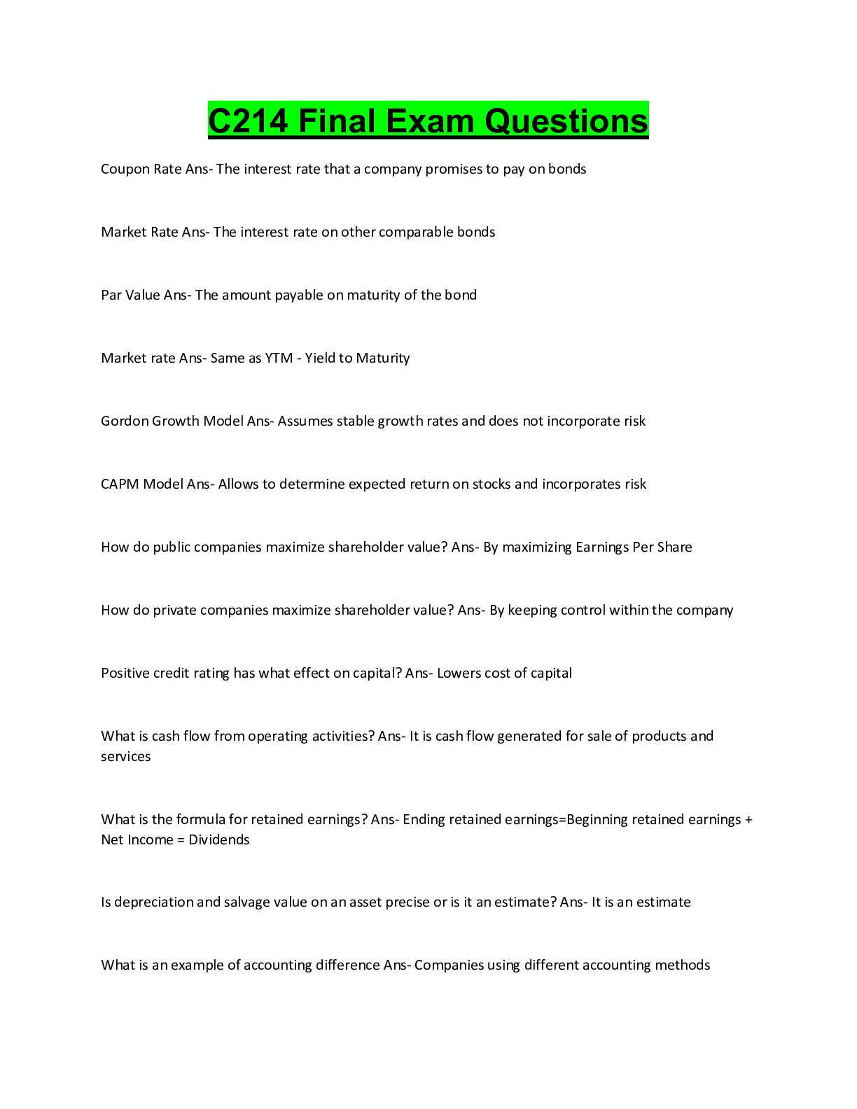 Preview image for C214 Final Exam Questions